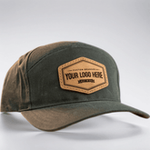 Waxed Canvas Custom Leather Patch Hat